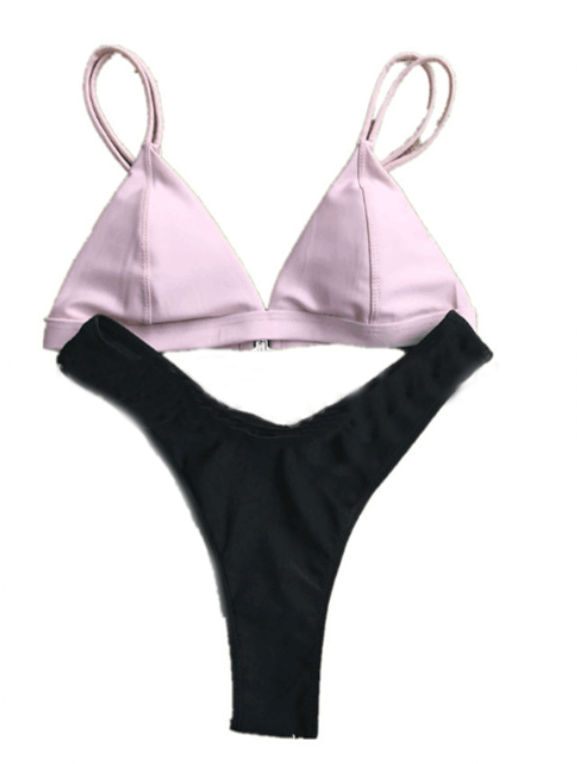 G-string high-forked bikini women's print swimwear