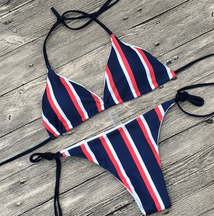 European and American sequins sexy bikini split swimsuit ladies