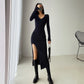 Split High Waist Dress Women Slim Bag Hip Long Skirt