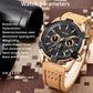 LIGE Mens Watch Waterproof Scratch resistant luminous hands comfortable leather band - Hendrick Brun