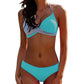 Swimsuit European And American Sexy Hard Pack Split Bikini Color Matching Swimsuit