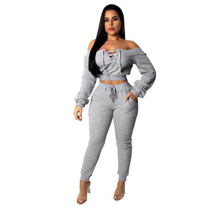 Fashion Casual Sports Suit With Eyelet And Drawstring Neckline - Hendrick Brun