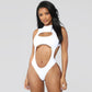 Solid One Piece Women Sexy Swimsuit Bandage Bikini Hollow Out Swimwear Bathing Suit Swimming Suit