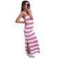 Striped Maternity Long Dress - Hendrick Brun