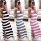 Striped Maternity Long Dress - Hendrick Brun