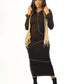 Womens Reverse Stitch Long Sleeved Hoodie Dress