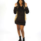 Womens Double Sided Fleece Hooded Loose Plush Sweater Dress with Pockets